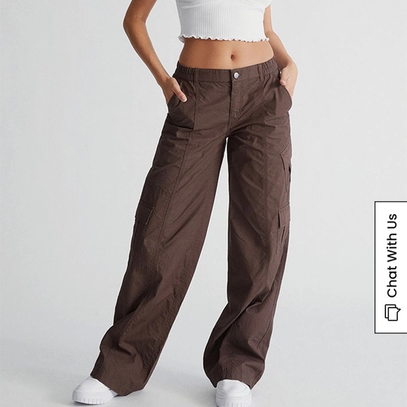 PacSun Pants - PacSun brown low rise baggy cargo pants NWT 🤎